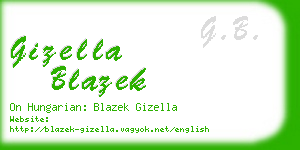 gizella blazek business card